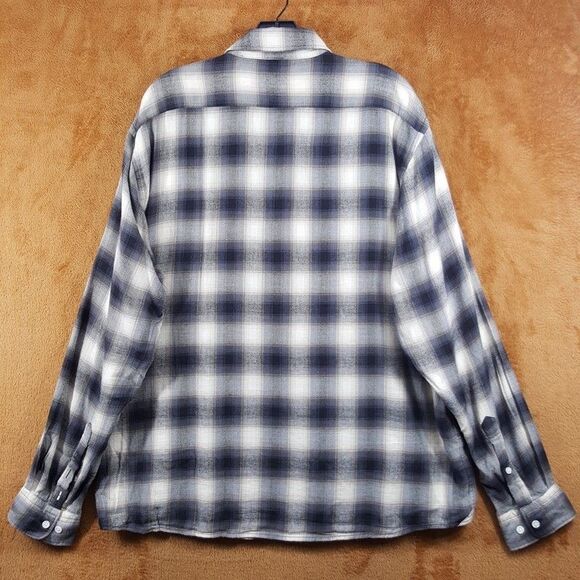 HUGO BOSS Shirt Mens XXL Black Plaid Check Button Up Flannel Liam Kent $158 - Picture 5 of 9